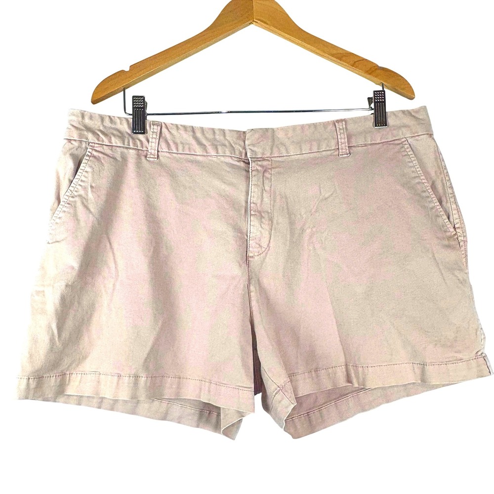 Daily Ritual Womens Chino Shorts Light Blush Pink Size 16 Stretch Twill Casual